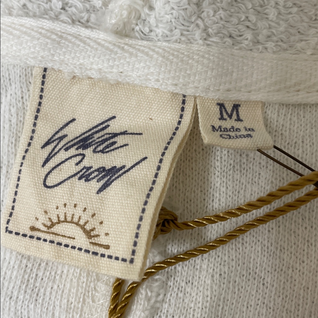 White Crow Toluca Terry Cloth Cropped Hoodie Size Medium — image 7 of 8